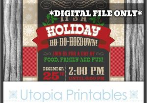 Country Christmas Party Invitations Holiday Ho Ho Hoedown Christmas Invitation Country Western