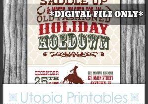 Country Christmas Party Invitations Holiday Hoedown Christmas Invitation Country Western