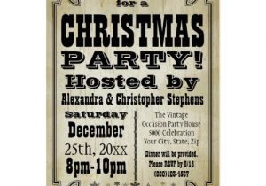 Country Christmas Party Invitations Rustic Vintage Country Christmas Party Invitation