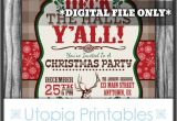 Country Christmas Party Invitations Western Christmas Invitation Deck the Halls Y 39 All Country
