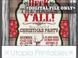 Country Christmas Party Invitations Western Christmas Invitation Deck the Halls Y 39 All Country