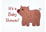 Country Style Baby Shower Invitations Cute Country Style Pink Plaid Pig Baby Shower 4 25×5 5