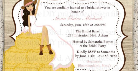 Country themed Bridal Shower Invites Bridal Shower Invitations Bridal Shower Invitations