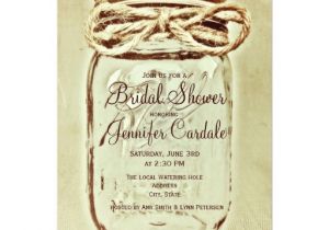 Country themed Bridal Shower Invites Mason Jar Rustic Country Bridal Shower Invitations