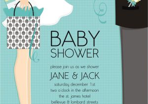 Couple Baby Shower Invites Quick View Dm In 287 "classic Couple Baby Shower