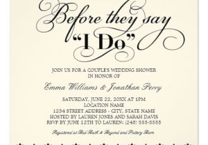 Couples Bridal Shower Invitation Wording Samples Couple 39 S Wedding Shower Invitation Wedding Vows