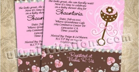 Couture Baby Shower Invitations Juicy Couture Baby Shower Invitations Personalized