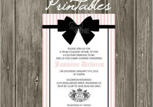 Couture Baby Shower Invitations Printable Juicy Couture Inspired Baby Shower by Lovinglymine