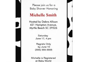 Cow Print Baby Shower Invitations Cow Print Baby Shower Invitations