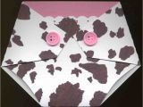 Cow Print Baby Shower Invitations Diaper Shaped Baby Shower Invitations Cow Print by