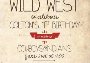 Cowboy and Indian Party Invitations Items Similar to Cowboys and Indians Birthday Invitation