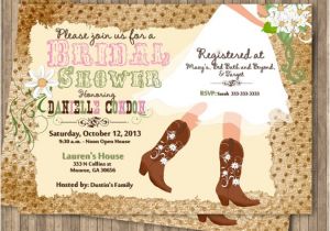 Cowboy Boot Bridal Shower Invitations Cowboy Boot S Bridal Shower Printable Invitation by