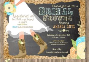 Cowboy Boot Bridal Shower Invitations Cowboy Boot S Bridal Shower Printable Invitation Roses