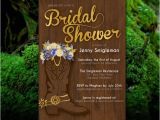 Cowboy Boot Bridal Shower Invitations Printable Western Bridal Shower Invitation Flowers