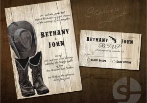 Cowboy Boot Wedding Invitations Country Wedding Invitation Print Printable Invitation