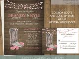 Cowboy Boot Wedding Invitations Cowboy and Cowgirl Wedding Invitations Invitation Card