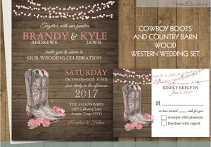 Cowboy Boot Wedding Invitations Cowboy and Cowgirl Wedding Invitations Invitation Card