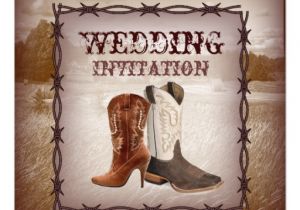 Cowboy Boot Wedding Invitations Cowboy Boots Western Country Wedding Invitation 5 25