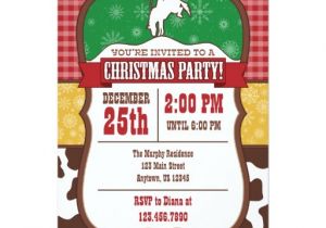 Cowboy Christmas Party Invitations Cowboy Christmas Party Invitation Zazzle