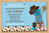 Cowboy themed Baby Shower Invitations Western Baby Shower Invitations Template Resume Builder