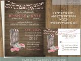 Cowboy Wedding Invitations Templates Printable Country Western Wedding Invitations Set Cowboy Boots