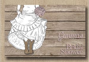 Cowgirl Bridal Shower Invitations Bride In Boots Bridal Shower Invitations or by therocheshop