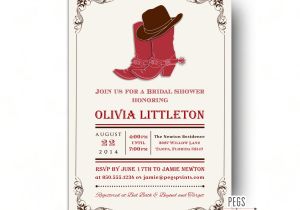 Cowgirl Bridal Shower Invitations Country Bridal Shower Invitation Printable Cowgirl Bridal