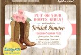 Cowgirl Bridal Shower Invitations Cowgirl Boots Bridal Shower Invitation Country Western