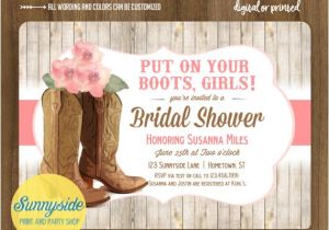 Cowgirl Bridal Shower Invitations Cowgirl Boots Bridal Shower Invitation Country Western