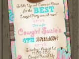 Cowgirl Party Invitation Wording Cowgirl Invitation Cowgirl Birthday Party Invitation