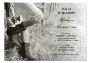 Cowgirl Quinceanera Invitations Cowgirl and Sunflowers Country Quinceanera Invite 5 Quot X 7