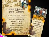 Cowgirl Quinceanera Invitations Sweet 15 Western theme Invitation and Vip Ticket with