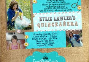 Cowgirl Quinceanera Invitations Teal Cowgirl Quinceanera Photo Invitations Sweet Fifteen