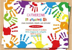 Craft Birthday Party Invitations Arts and Crafts Birthday Party Invitations Drevio