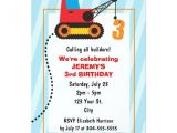 Crane Party Invitations Construction Crane 3rd Birthday Personalized Announcements