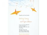 Cranes Wedding Invitations orange Modern Paper Cranes Wedding Invitation Collection