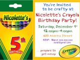 Crayola themed Party Invitations 1000 Images About Birthday Parties On Pinterest