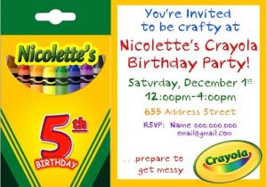 Crayola themed Party Invitations 1000 Images About Birthday Parties On Pinterest