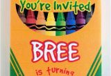 Crayon Birthday Party Invitations 19 Creative Crayola Crayon Party Ideas Spaceships and
