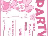 Create and Print Party Invitations Free Printable Minnie Mouse Birthday Invitations Bagvania