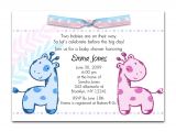 Create My Own Baby Shower Invitations Baby Shower Twin Invitations