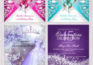 Create Your Own Birthday Invitation Template Quinceanera Invitations with Easy to Edit Templates to