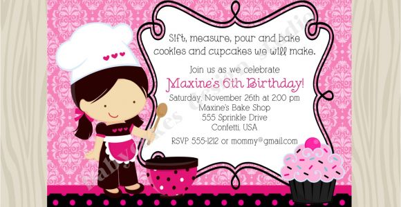 Cupcake Decorating Birthday Party Invitations Cupcake Decorating Party Birthday Invitation Invite Cupcake