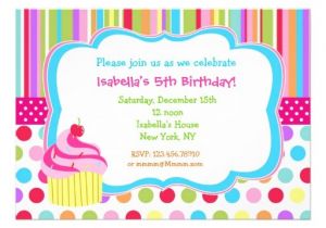 Cupcake Party Invitation Template Free Rainbow Cupcake Birthday Party Invitations 5 Quot X 7