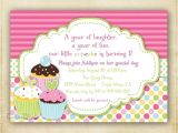 Cupcake Party Invitation Wording Cupcake Birthday Invitations Ideas for Her Bagvania Free