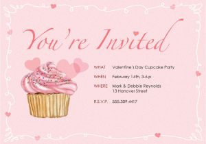 Cupcake Party Invitation Wording Cupcake Invitations Template Best Template Collection