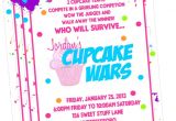 Cupcake Wars Birthday Party Invitations Cupcake Wars Baking Party Invitation Printed by Sweet by