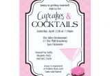 Cupcakes and Cocktails Bridal Shower Invitations Bridal Shower Cupcakes and Cocktails 5×7 Paper Invitation