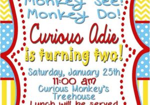 Curious George 2nd Birthday Invitations 25 Best Ideas About Curious George Party On Pinterest