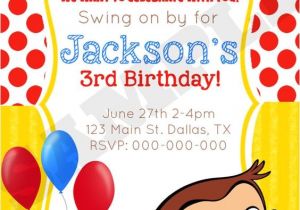 Curious George 2nd Birthday Invitations Curious George Birthday Invitation by Kaitlinskardsnmore